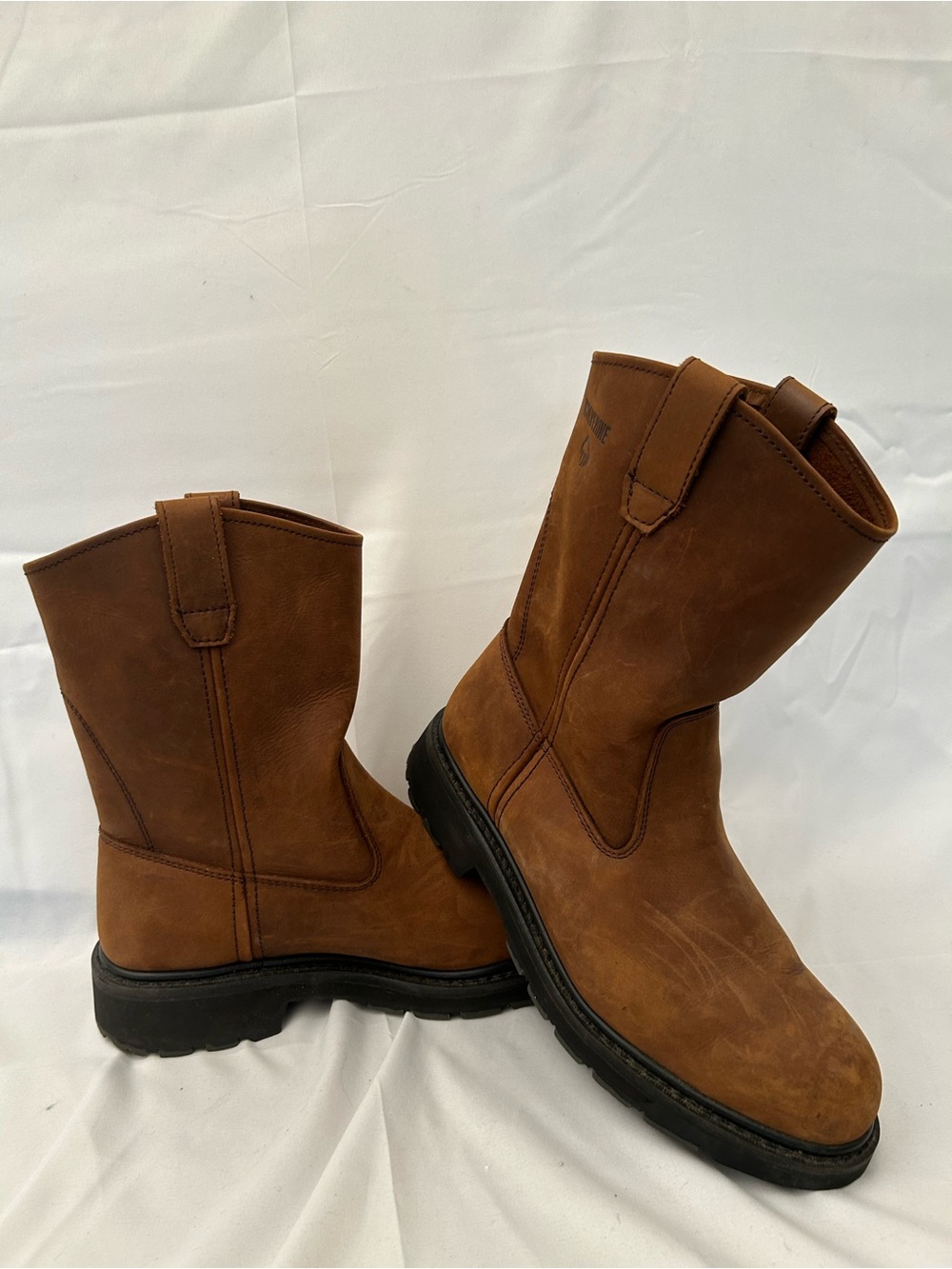 Wolverine Men's Brown Work Pull-On Boots - Classic Leather Utility Boots